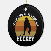 Eerder speel Ice Hockey Keramisch Ornament (Links)