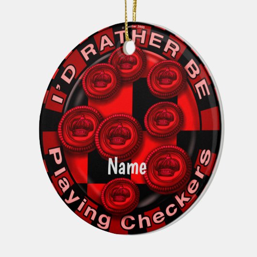 Eerder spelen Checkers ornament (Links)