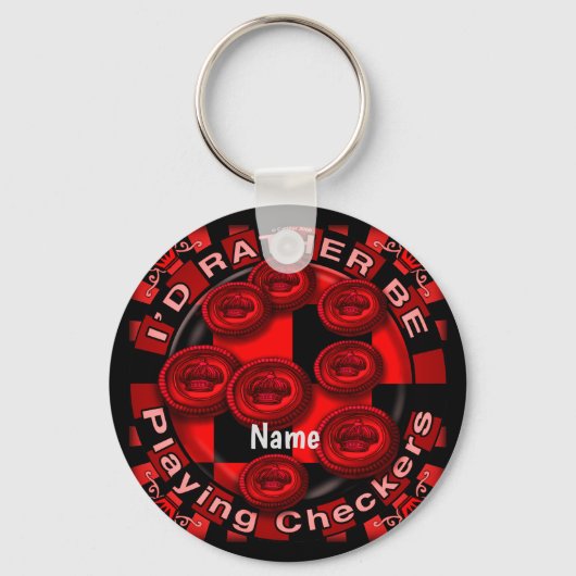 Eerder spelen Checkers sleutelhanger (Voorkant)