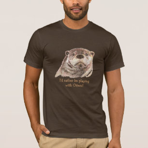 Eerder spelen met otters, Cute Otter Animal T-shirt