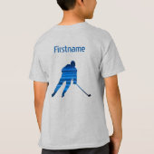 Eerder spelen - Speed blue hockey speler T-shirt (Achterkant)