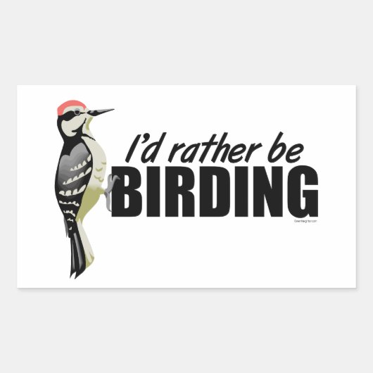 Eerder zijn de vogels rechthoekige sticker (Voorkant)
