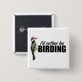 Eerder zijn de vogels vierkante button 5,1 cm (Voorkant /achterkant)