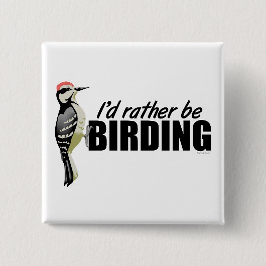 Eerder zijn de vogels vierkante button 5,1 cm (Voorkant)