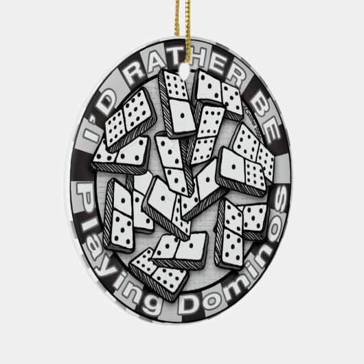 Eerdere Play Dominos Keramisch Ornament (Rechts)