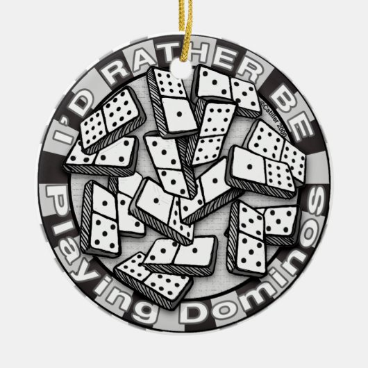 Eerdere Play Dominos Keramisch Ornament (Voorkant)