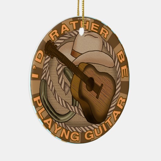 Eerdere Play Guitar Keramisch Ornament (Rechts)