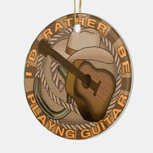 Eerdere Play Guitar Keramisch Ornament (Links)