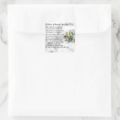 eeremiddel - Wedding Bouquet-ontwerp Vierkante Sticker (Tas)