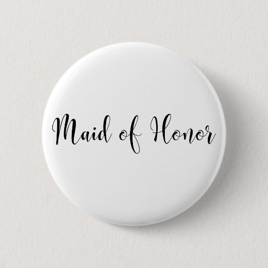Eergetuige Moderne Zwarte Script Typografie (30) Ronde Button 5,7 Cm (Voorkant)