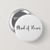 Eergetuige Moderne Zwarte Script Typografie (30) Ronde Button 5,7 Cm (Voorkant /achterkant)