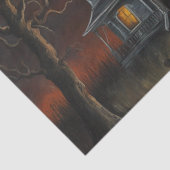 Eerie Abode: Haunted House Painting Decoupage Tissuepapier (Detail)