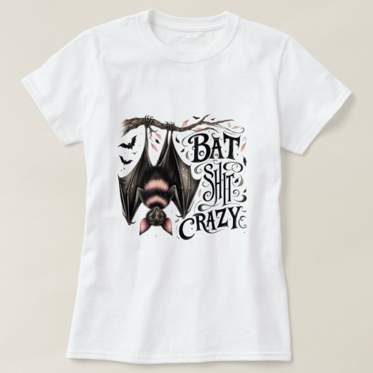 Eerie Arboreal Bat Decor Schattig T-shirt (Design voorkant)