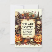 Eerie avond uitnodiging: Gepersonaliseerd Hallowee Kaart (Achterkant)
