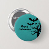 Eerie Bats Halloween Button, Aqua Ronde Button 5,7 Cm (Voorkant /achterkant)