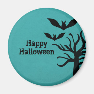 Eerie Bats Halloween Magnet, Aqua Magneet