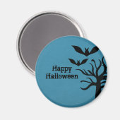 Eerie Bats Halloween Magnet, Blue Magneet (Voorkant / Achterkant)