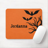 Eerie Bats Halloween Mousepad, Sinaasappel Muismat (Met muis)