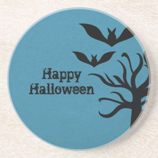 Eerie Bats Halloween Onderzetter, blauw Zandsteen Onderzetter