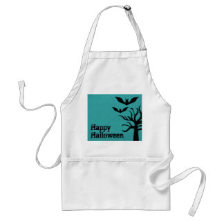 Eerie Bats Halloween Schort, Aqua Standaard Schort