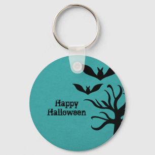 Eerie Bats Halloween Sleutelhanger, Aqua Sleutelhanger
