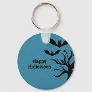 Eerie Bats Halloween Sleutelhanger, blauw Sleutelhanger