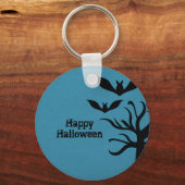 Eerie Bats Halloween Sleutelhanger, blauw Sleutelhanger (Voorkant)