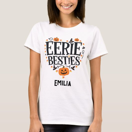 Eerie Besties Custom Halloween T-shirt voor Vriend (Voorkant)
