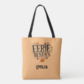 Eerie Besties Naam Halloween Canvas tas voor Vrien (Achterkant)