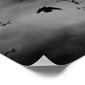 Eerie Bird in Flight Poster (Hoek)