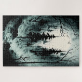 Eerie Black and White Forest Volults 1000 Piece Legpuzzel (Horizontaal)