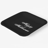 Eerie Black Happy Halloween Paper Bord (Gebogen)