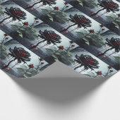 Eerie black rose  cadeaupapier (Hoek)