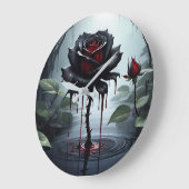 Eerie black rose grote klok (Hoek)