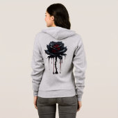 Eerie black rose hoodie (Achterkant volledig)