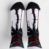Eerie black rose white sokken (Top)