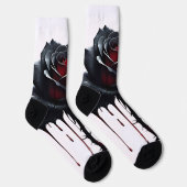 Eerie black rose white sokken (Rechts)