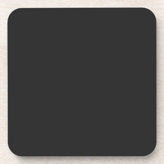 Eerie Black Solid Color Bier Onderzetter (Voorkant)