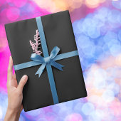 Eerie Black Solid Color Cadeaupapier