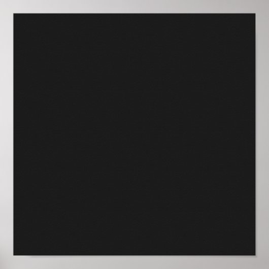 Eerie Black Solid Color Poster (Voorkant)