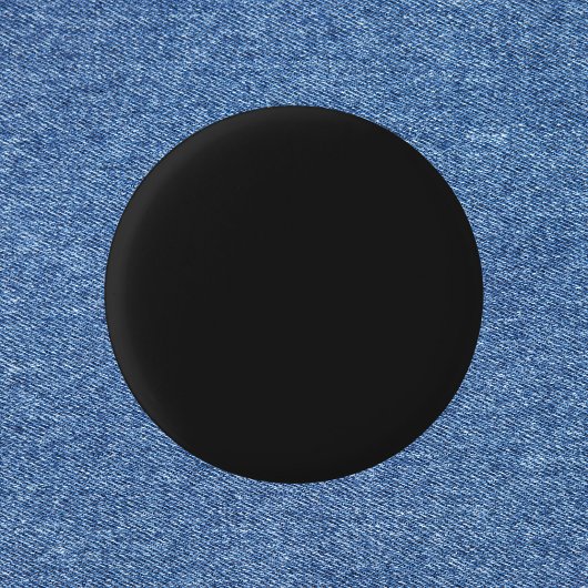 Eerie Black Solid Color Ronde Button 3,2 Cm