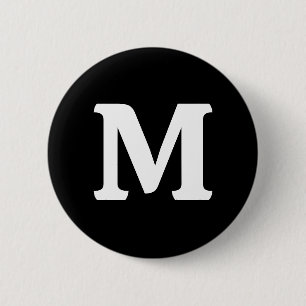 Eerie Black Solid Color Ronde Button 5,7 Cm