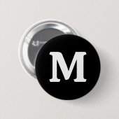 Eerie Black Solid Color Ronde Button 5,7 Cm (Voorkant /achterkant)