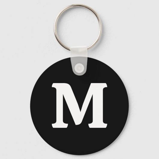 Eerie Black Solid Color Sleutelhanger (Voorkant)