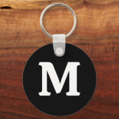 Eerie Black Solid Color Sleutelhanger (Voorkant)