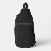 Eerie Black Solid Color Sling Bag (Voorkant)