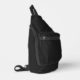 Eerie Black Solid Color Sling Bag