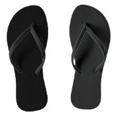 Eerie Black Solid Color Teenslippers (Voetbed)