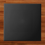 Eerie Black Solid Color Tegeltje<br><div class="desc">Eerie Black Solid Color</div>