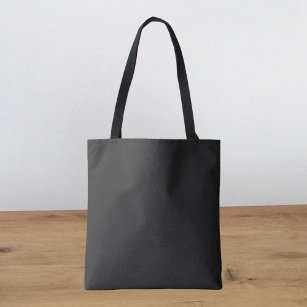 Eerie Black Solid Color Tote Bag
